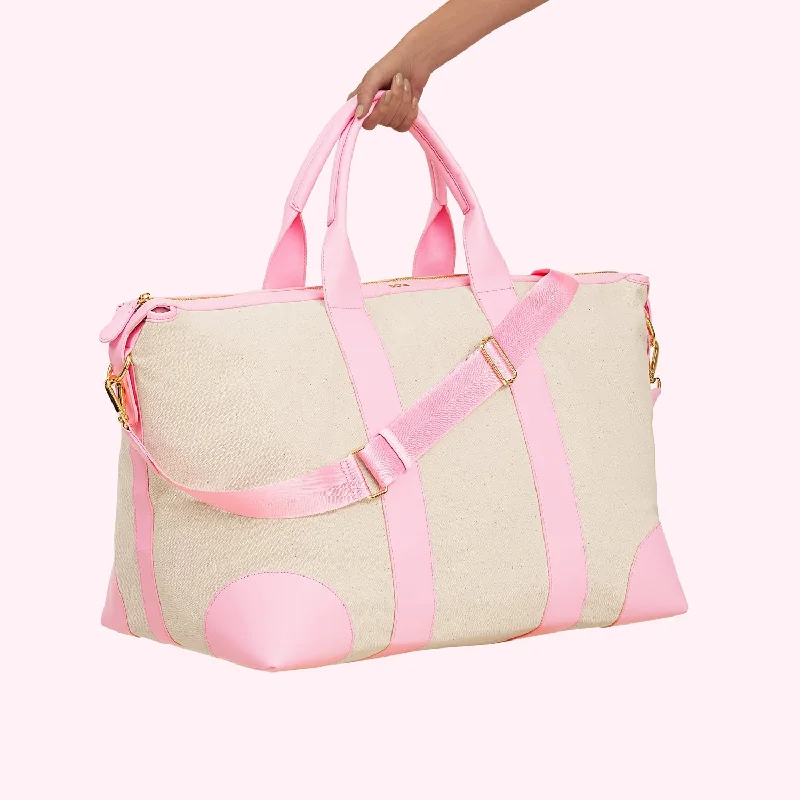 Canvas & Vegan Leather Weekender Bag