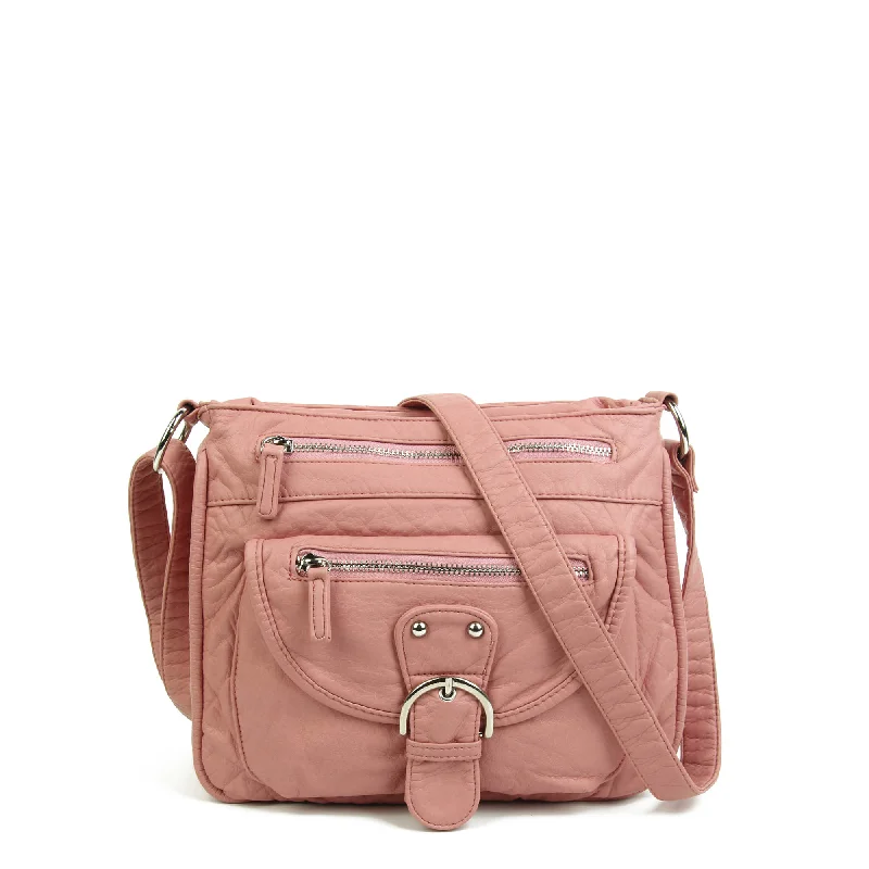 Ladies' crossbody bag embellishments -The Lorie Crossbody - Rose Pink