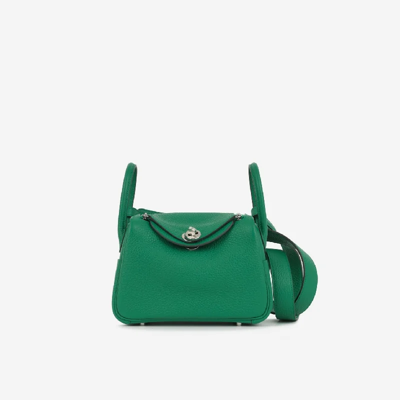 Ladies Handbag Weekend Getaway -Hermès Hermès - Mini Lindy - Vert Vertigo Clemence PHW - Brand new - 2024