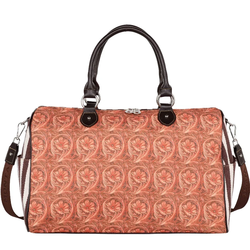 Ladies Handbag College Essential -MW1231-5110 Montana West Floral Print Canvas Weekender Bag