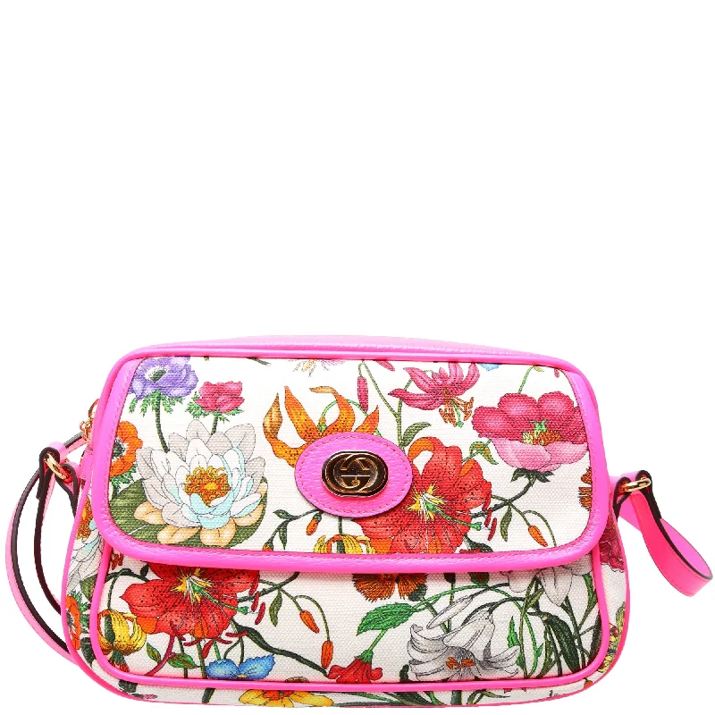 Flora Canvas Crossbody Pink/Multicolor